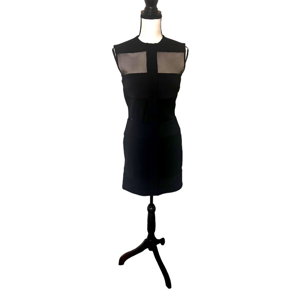 Kempner mesh cutout cocktail dress